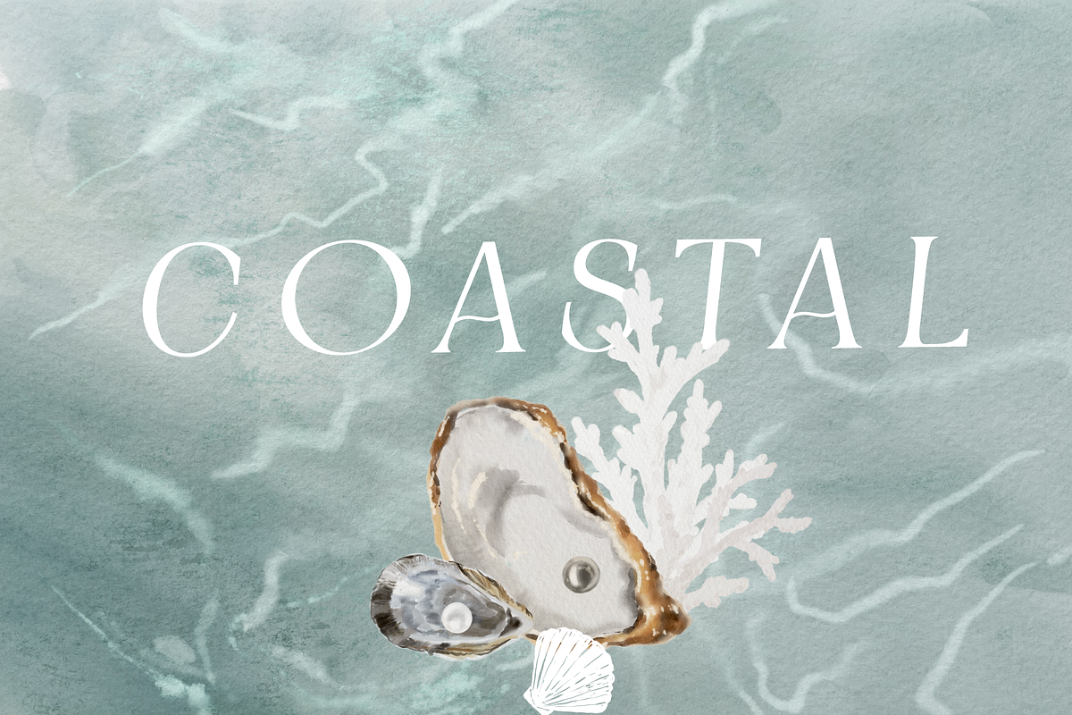 Coastal hand-painted watercolor, a Decorative Illustration by Youksy (Photo 4 of 17)