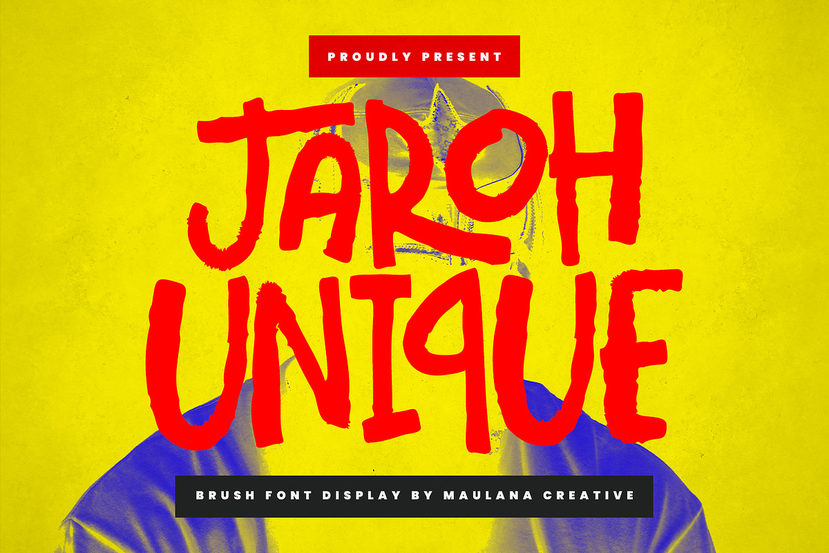 Jaroh Unique Dry Brush Display Font, a Handwritten Font by Maulana Creative (Photo 1 of 7)