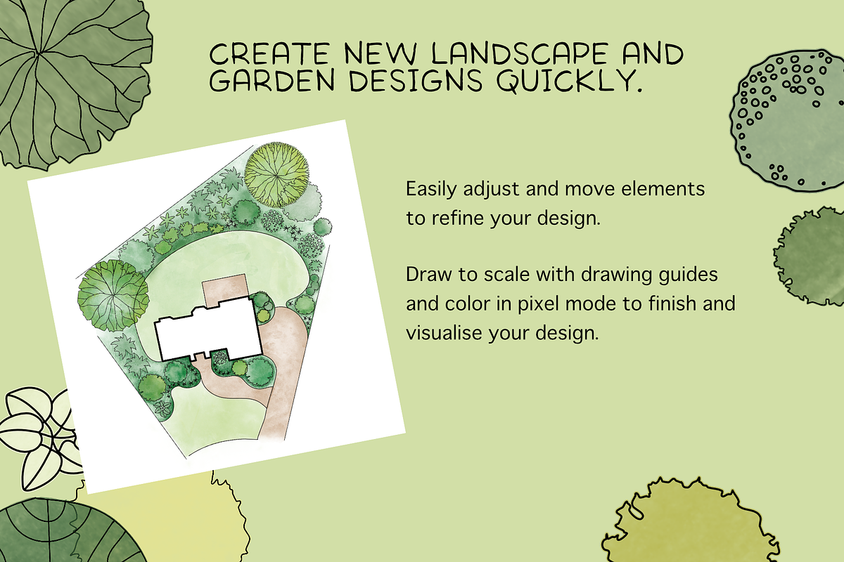 Landscape Design Stamps for Affinity, a Brush Add-On by The Botanical Planet (Photo 4 of 6)
