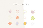 FLOWER SMILE / vector + png, an Illustration by KruthDesign (Thumbnail 2 of 7)