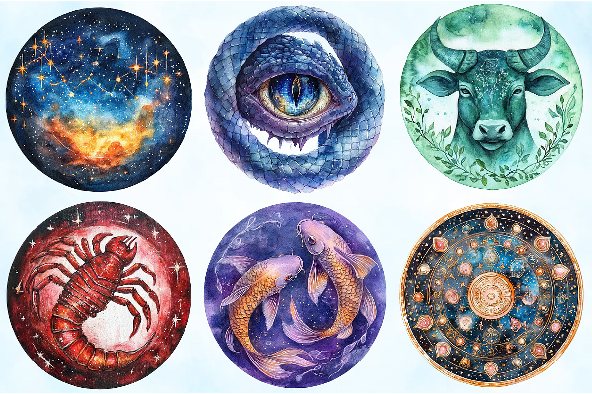 Brilliant Zodiac Sublimation Bundle, an Illustration by Craft Nest (Photo 2 of 8)