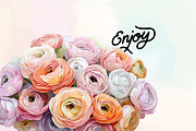 15 Ranunculus Watercolor Cliparts, a Decorative Illustration by Loony Dream Designs (Thumbnail 5 of 5)