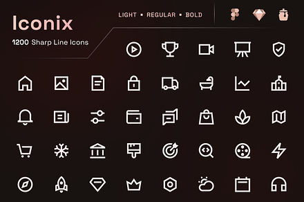 Iconix - Premium Sharp Line Icons