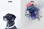Pet Watercolor Art Photoshop Effect, an Action Add-On by Shovajit (Thumbnail 8 of 8)