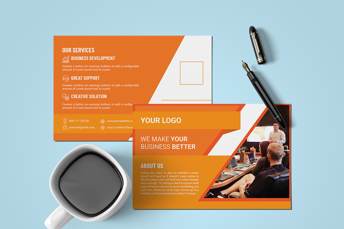 Corporate Business Postcard Design, a Card Template by Studio Retouch (Photo 3 of 3)