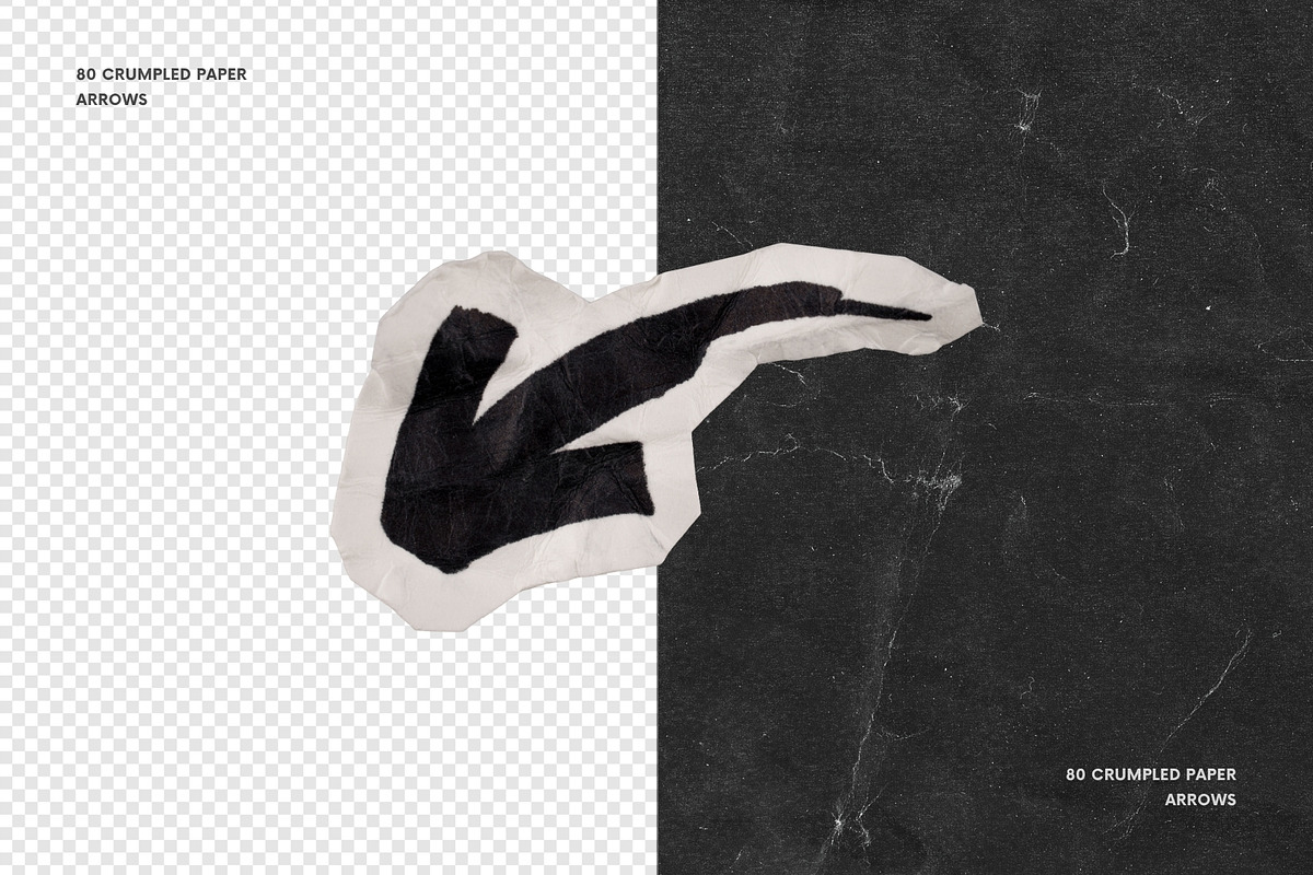 80 Crumpled Paper Arrow Doodles, an Object Graphic by Ksuview (Photo 2 of 6)