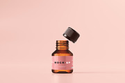 Amber Glass Cosmetic Bottle Mockups, a Cups & Container Mockup by pmvch (Thumbnail 4 of 26)