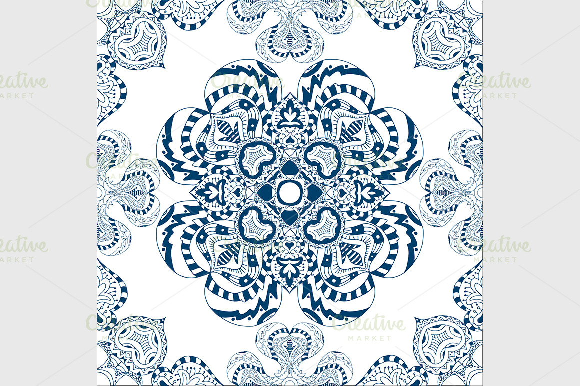 seamless blue pattern, a Decorative Illustration by IllustrationArtShop