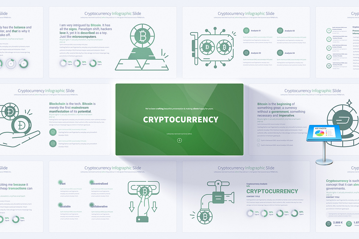 Cryptocurrency Keynote Template, a Presentation Template by Pulsecolor