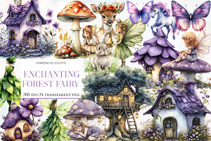 Enchanting Forest Fairy Clipart, an Illustration by Designworld