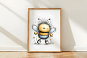 Whimsical Summer bee Bundle, an Illustration by Designworld (Thumbnail 2 of 6)