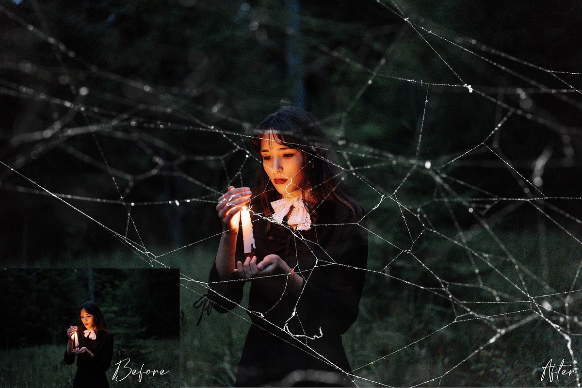 Spiderweb Photoshop Overlays, an Object Graphic by Prestige Photography (Photo 4 of 14)