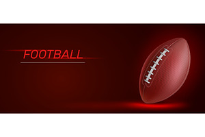Realistic American football ball, an Object Illustration by Vectorbuum