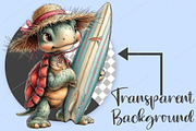 Whimsical Summer Turtle Clipart PNG, a Seasonal Illustration by Canvas Craft (Thumbnail 2 of 7)