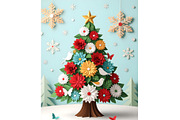 Christmas Tree 3D Paper Cut, a Decorative Illustration by Sharon Schwalbe (Thumbnail 2 of 2)
