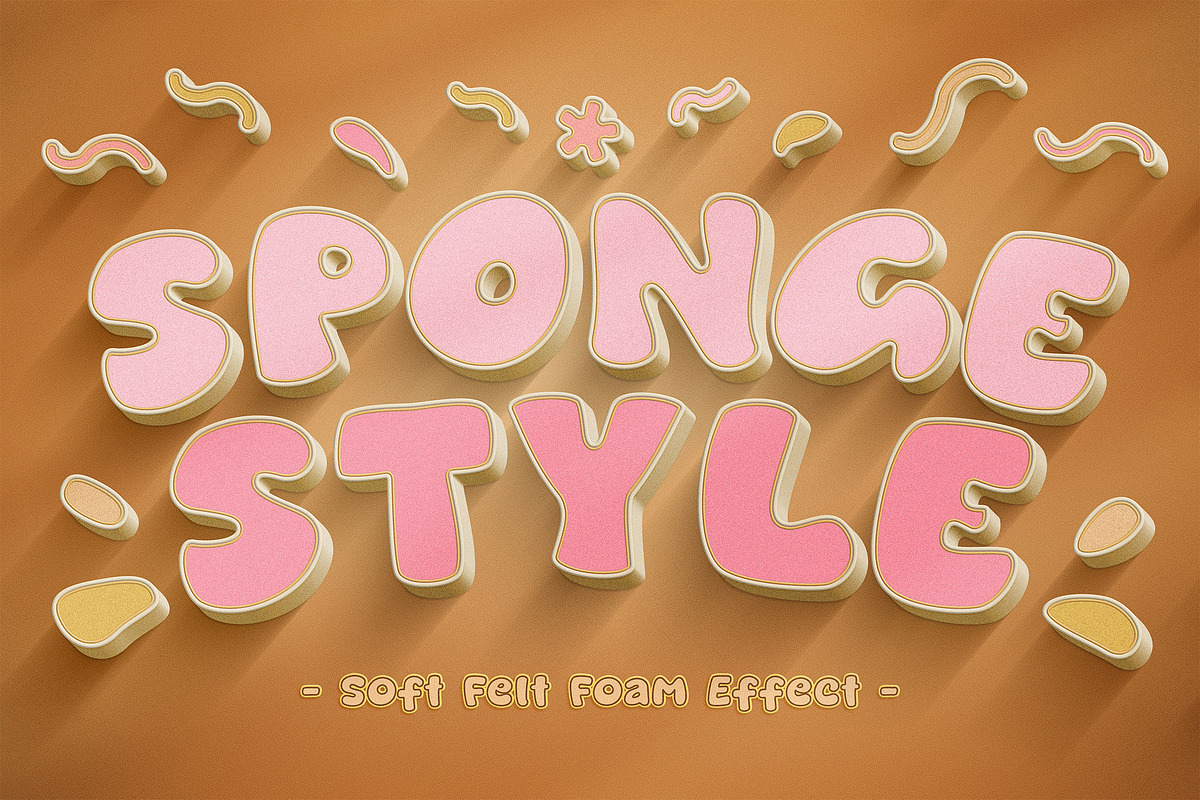 Soft Felt Foam Text Effects, a Layer Style Add-On by Andrew Skoch Design (Photo 8 of 8)