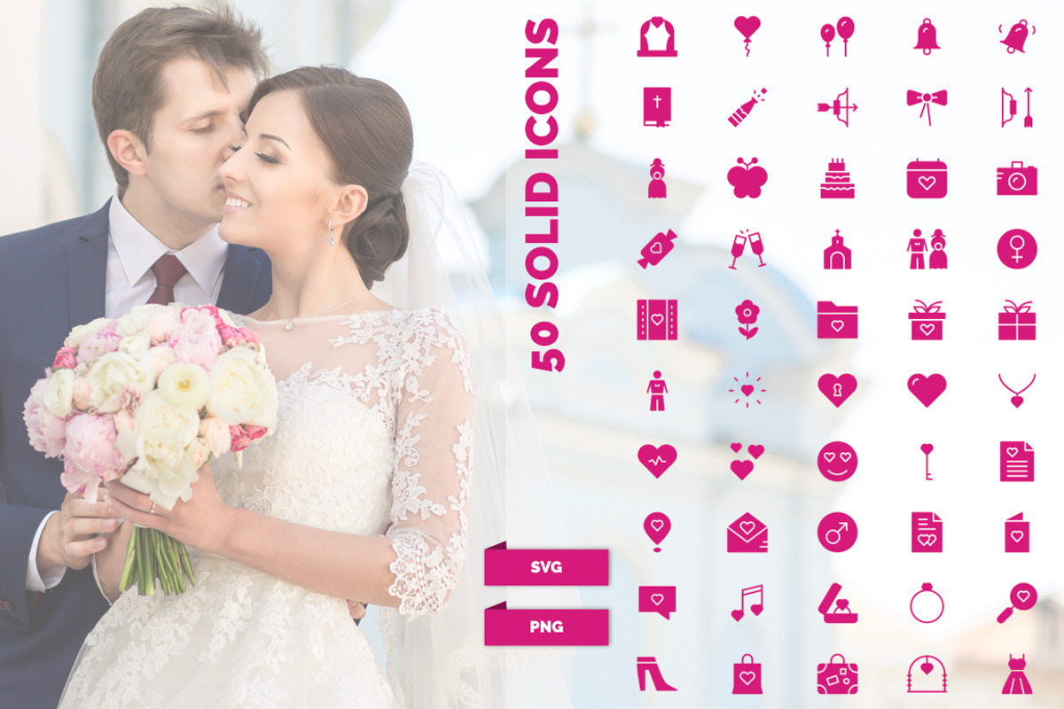 Premium Wedding Icon Set – 3 styles, an Icon by IconUncle (Photo 2 of 4)