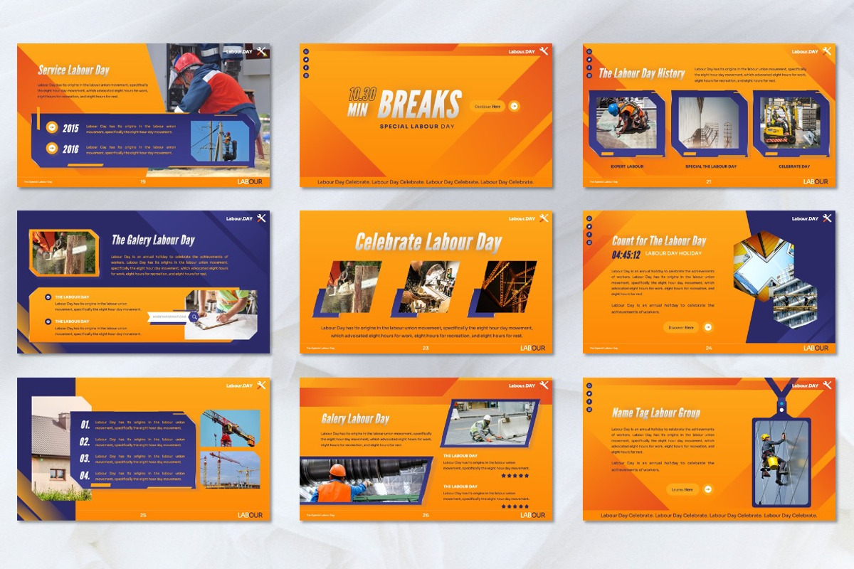 Labour - Labour Day Powerpoint, a Presentation Template by Dhabee (Photo 7 of 8)