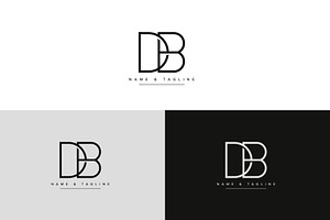 Initial Letters Monogram Logo DB