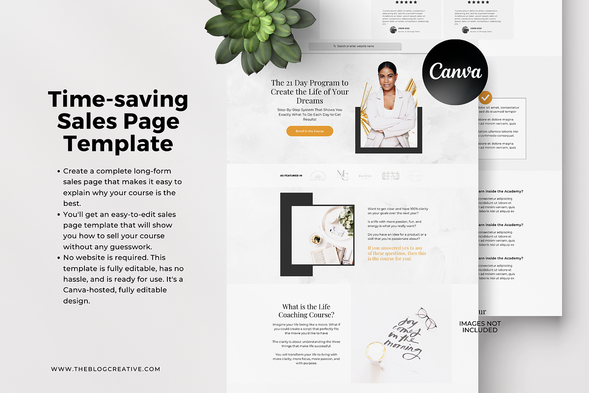 Minimalist Canva Sales Page Template, a Landing Page Template by The Blog Creative (Photo 4 of 8)