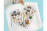 Retro Mothers Day, Mama Heart, Mom P, a Graphic by designcity5 (Thumbnail 1 of 4)