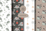 Christmas whale clipart and patterns, an Object Graphic by KupalinaArt (Thumbnail 5 of 6)