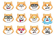 Akita Emoji Set, an Animal Illustration by Cartoon Shop (Thumbnail 2 of 10)