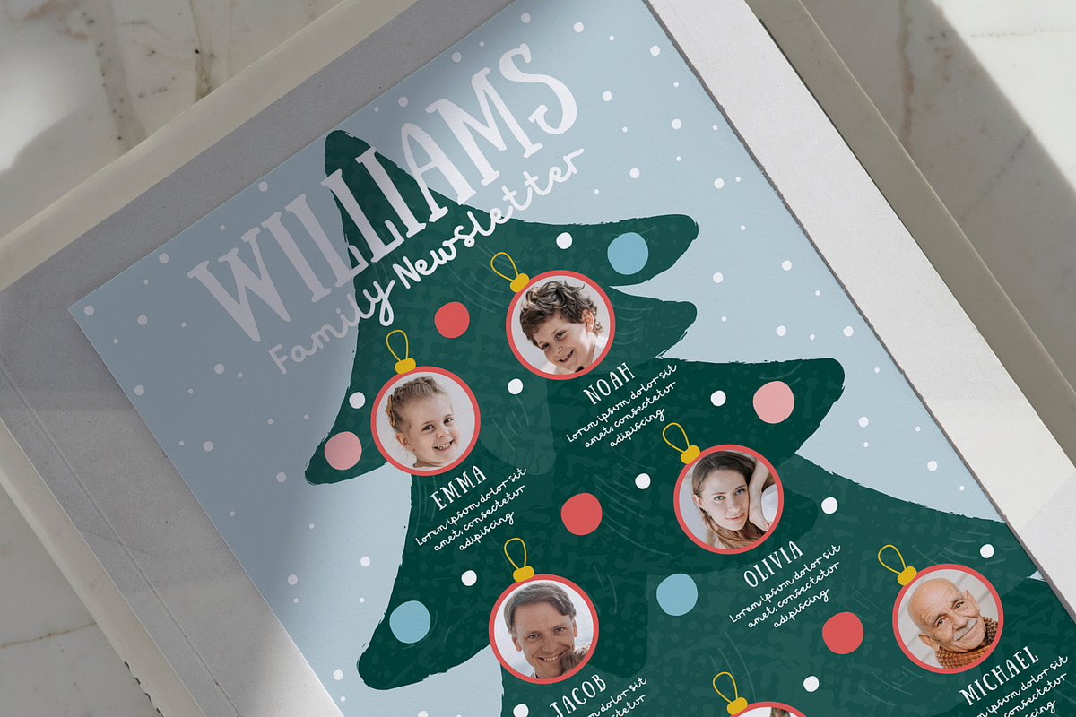 Christmas Newsletter Canva Template, a Stationery Template by SarenkaDesignShop (Photo 4 of 6)