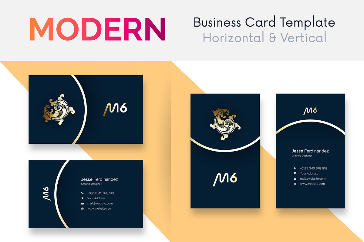 Modern 50 Business cards Bundle, a Business Card Template by M6 Gallery (Photo 14 of 52)
