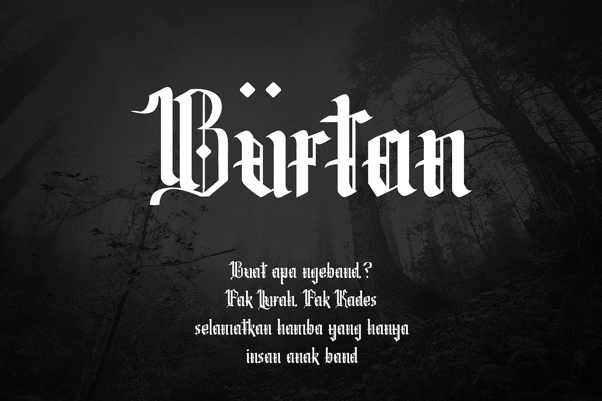 Omerta - Simple Blackletter Font, a Blackletter Font by Anomali Creatype (Photo 3 of 6)