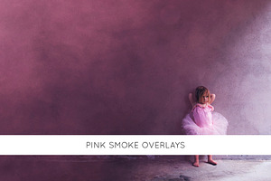 Pink smoke overlays