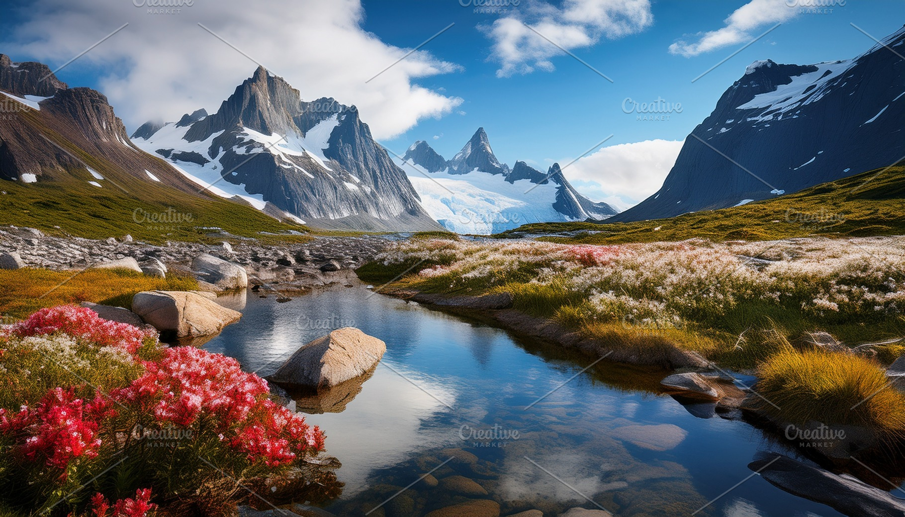 nordic natural landscape AI generated, a Photo by WorldOfPhotos