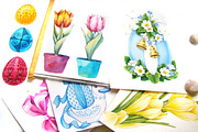 Easter. Watercolor illustrations, an Illustration by Color and Decor (Thumbnail 3 of 3)