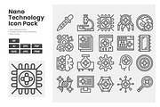 Nano Technology Icon Pack, an Outline Icon by erifqizeicon (Thumbnail 3 of 3)