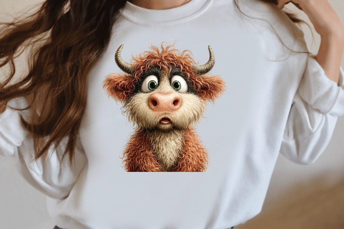 Whimsical sarcastic highland cow, a Seasonal Illustration by Designworld (Photo 8 of 10)