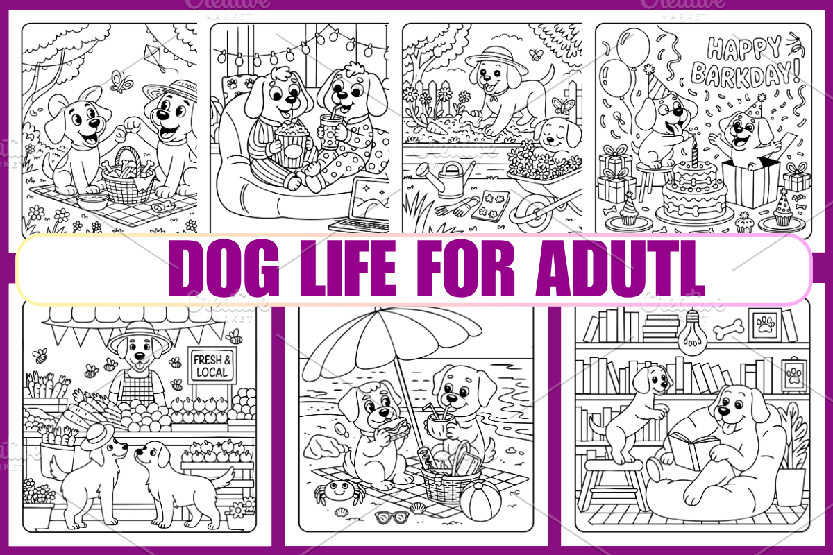Dog Life For Adults Vol-01, an Animal Illustration by Coco Bloom (Photo 1 of 3)