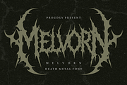 Melvorn - Death Metal Font, a Blackletter Font by Masyafi Studio (Thumbnail 1 of 9)