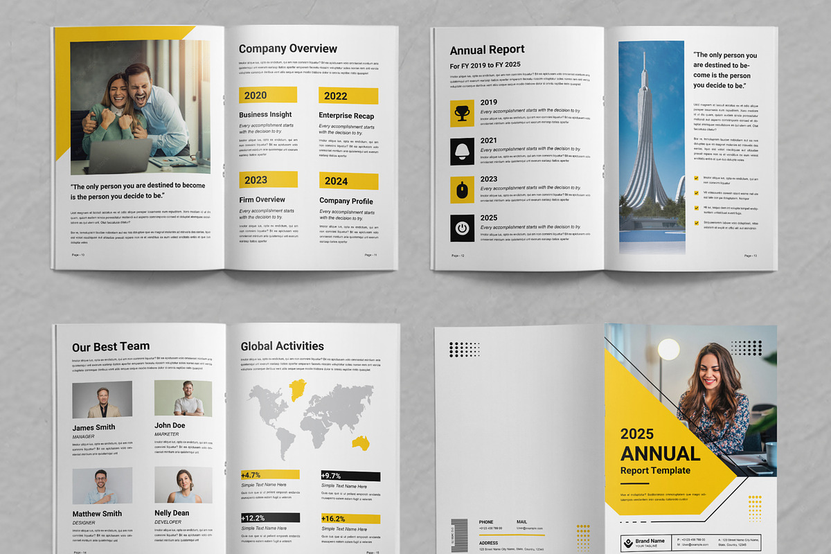 Annual Report Brochure Template, a Brochure Template by ContestDesign (Photo 4 of 4)