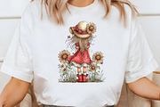 Watercolor coquette farm girl Clipar, an Illustration by Designworld (Thumbnail 6 of 8)
