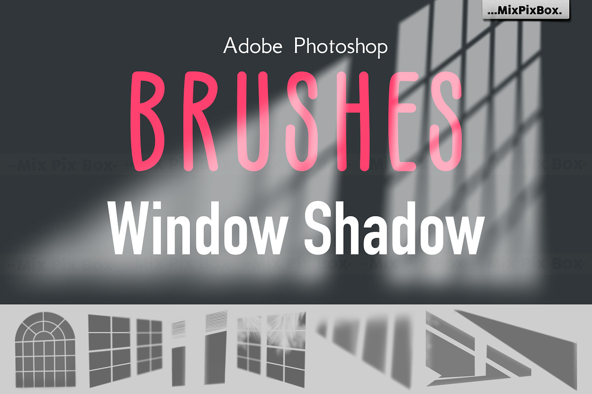 Window Shadow Adobe PS Brushes, a Brush Add-On by MixPixBox (Photo 1 of 4)
