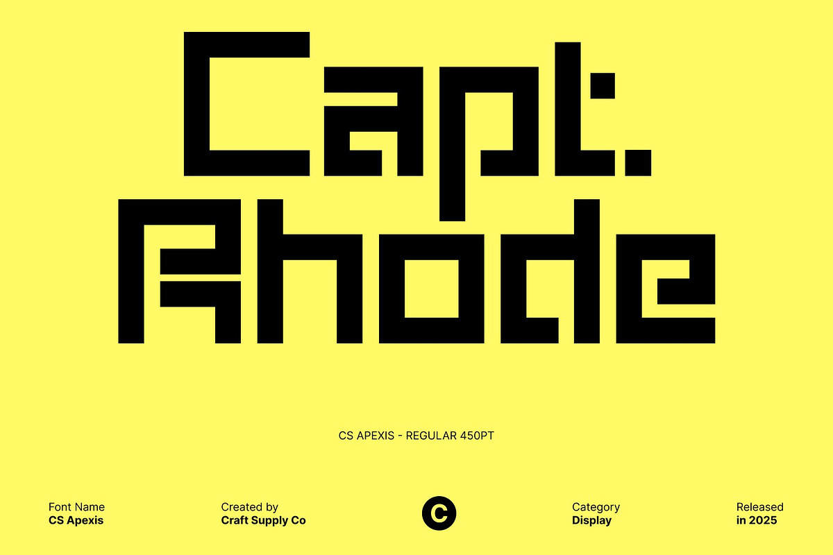 CS Apexis – Futuristic Display Font, a Sans Serif Font by Craft Supply Co. (Photo 3 of 8)