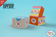 Surprise Gift Box Packaging Mockup, a Cups & Container Mockup by INCDesign (Thumbnail 1 of 6)