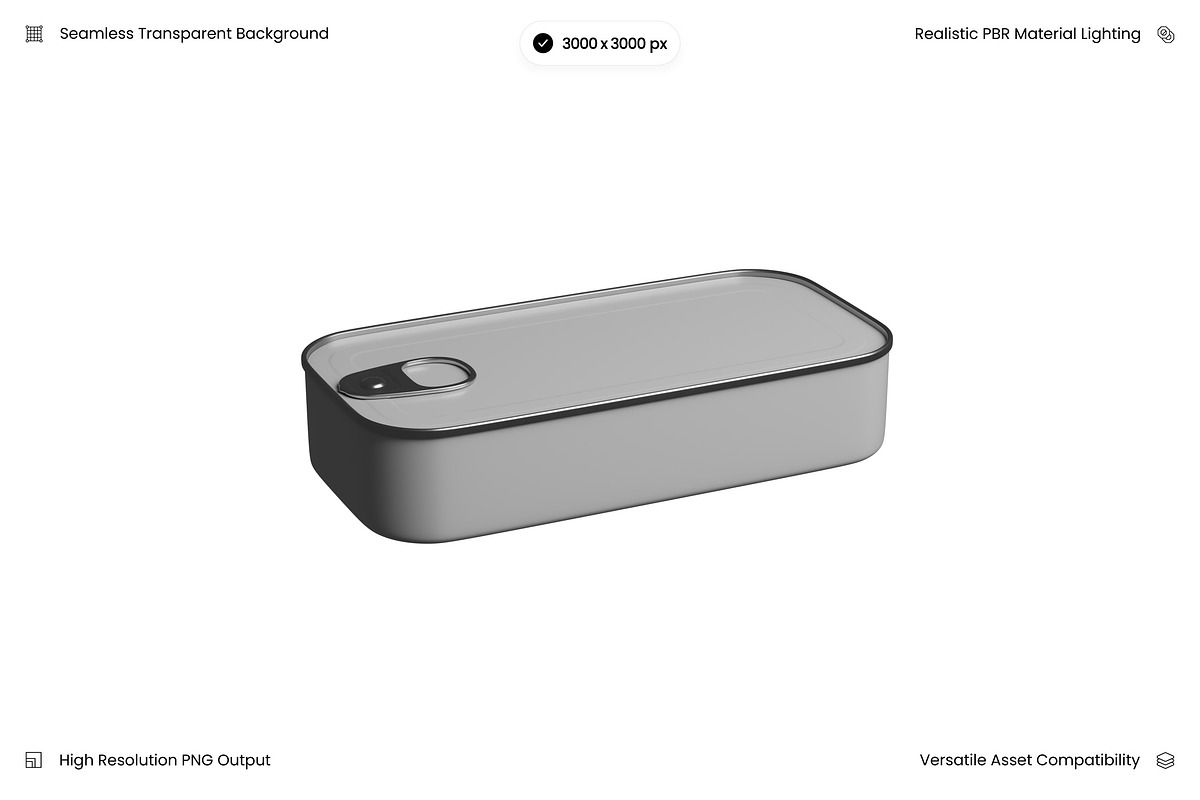 Metal Storage Tin Container 3D, an Object 3D Model by Wencory (Photo 1 of 2)