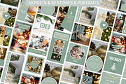 Green Christmas Instagram Templates, a Social Media Template by SunshineStudioBoutique (Thumbnail 5 of 8)