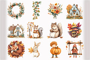 Cottagecore Fall Clipart, an Illustration by Design Market (Thumbnail 4 of 5)