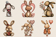 Whimsical Valentine Bunny Clipart Bu, an Illustration by SVGArt (Thumbnail 8 of 8)
