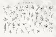 Minimalistic Spring Flowers Line Art, a Decorative Illustration by La Petite Line Art (Thumbnail 3 of 12)