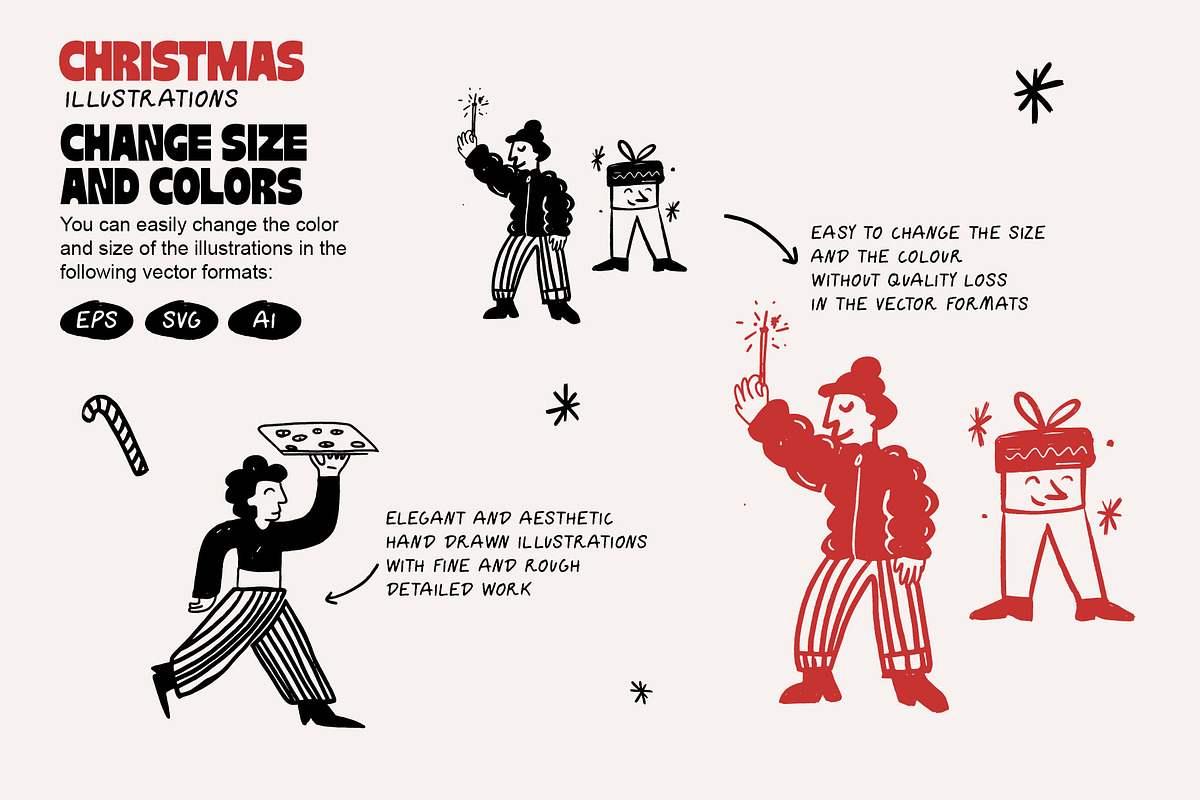 Christmas Vector Illustrations, an Illustration by dicreate (Photo 8 of 12)