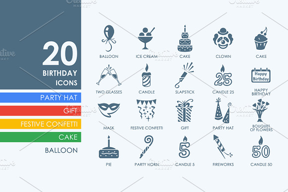 20 Birthday Icons