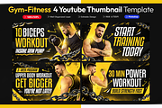 Gym Fitness YouTube Thumbnail Pack, a Social Media Template by OnurDemircan (Thumbnail 1 of 4)